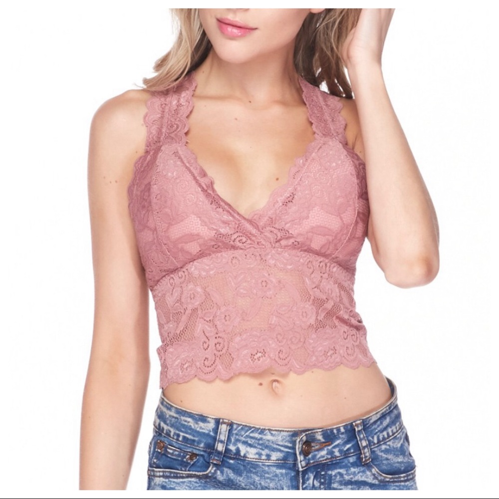 Floral lace longline lace Brallette